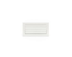 Grille lame courbe alu blanche 300X150B
