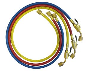 Flexibles 1/4 - 50 bar 1.50m avec vanne x 3
