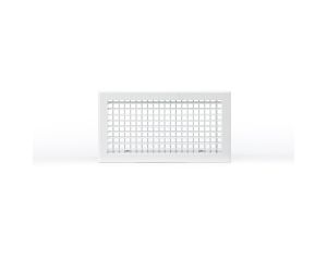 Grille double déflexion 500x150 blanc mat TH