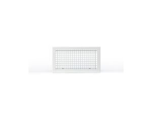 Grille double déflexion alu blanche 400X200B
